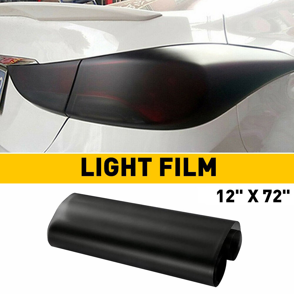 12x72 Matte Black LED Headlight Taillight Tint Vinyl Film 30x180CM