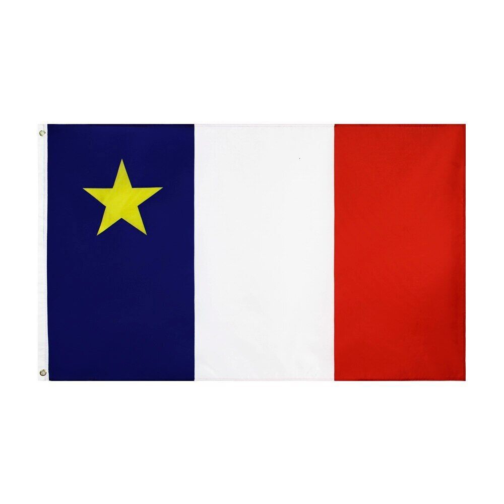 Acadia Flag Drapeau Acadie Canada Quebec Polyester 2x3 or 3x5-image