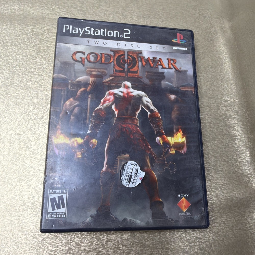 God of War II PS2 PlayStation 2 Two Disc Set Complete CIB