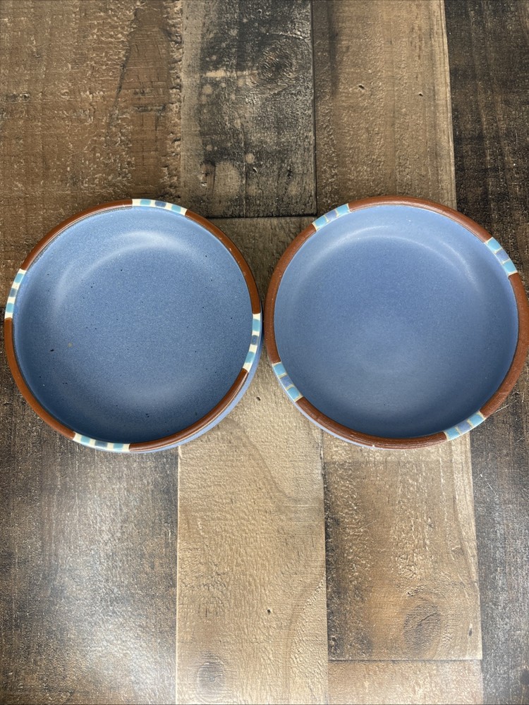 Dansk Mesa Sky Blue Bowls Vintage Stoneware Japan 2pc
