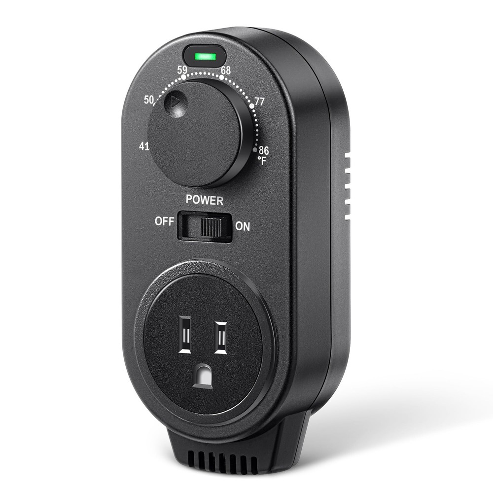 Adjustable Thermostat Plug in Heating and Cooling Thermostat Controlled Outl