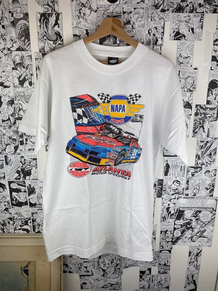 NASCAR vintage white short sleeve t-shirt QT6436