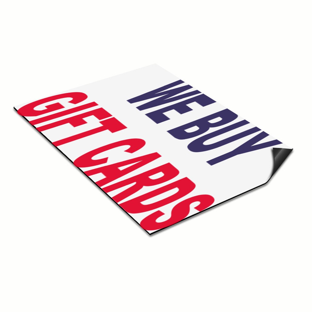 Car Magnet Set of 2 We Buy Gift Cards Blue Red Car Advertising Industrial Sign