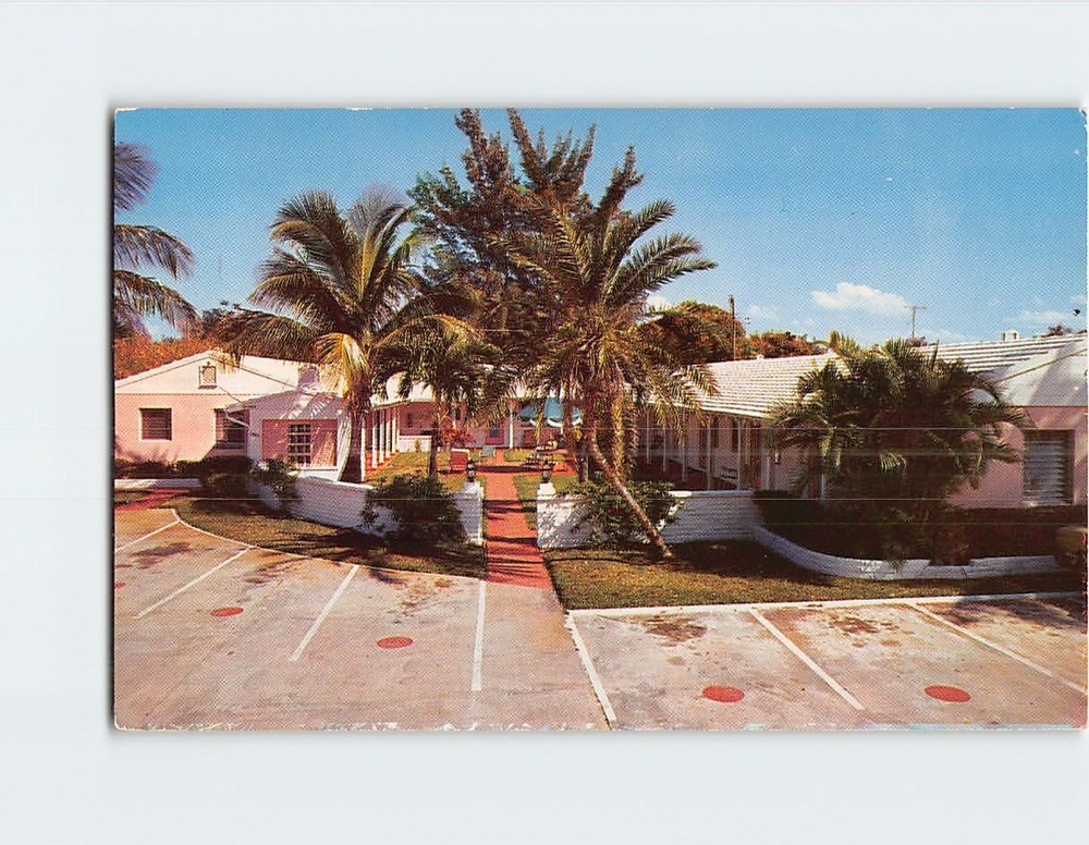 Postcard Cedar Motel Lake Worth Florida USA