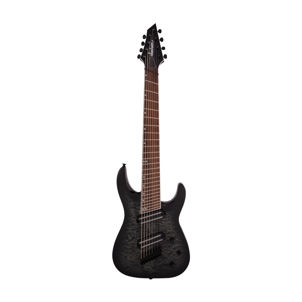 Jackson X Series Soloist SLATX8Q Arch Top Electric Guitar in Transparent Black