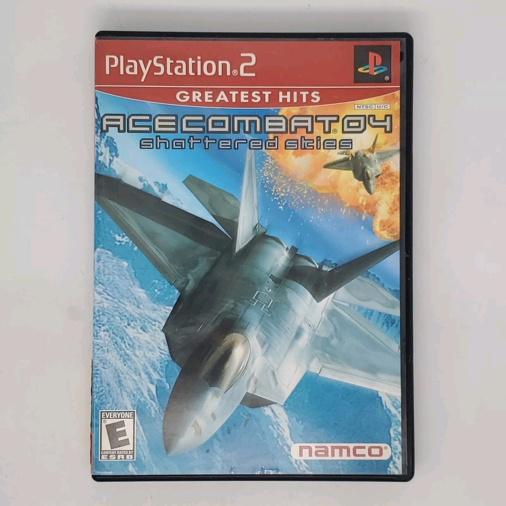 Ace Combat 4 Shattered Skies PS2 Black Label Disc Greatest Hits Case No Manual-image
