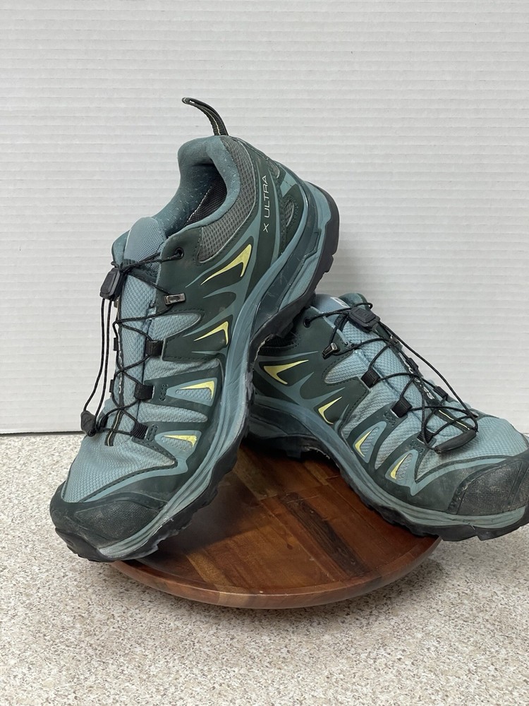 Salomon Trail Shoes Womens 8.5 X Ultra Teal Green Goretex Contagrip Walk Hike