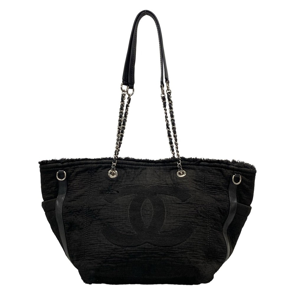 Chanel Black Calfskin Large Shopping Tote Bag A57168