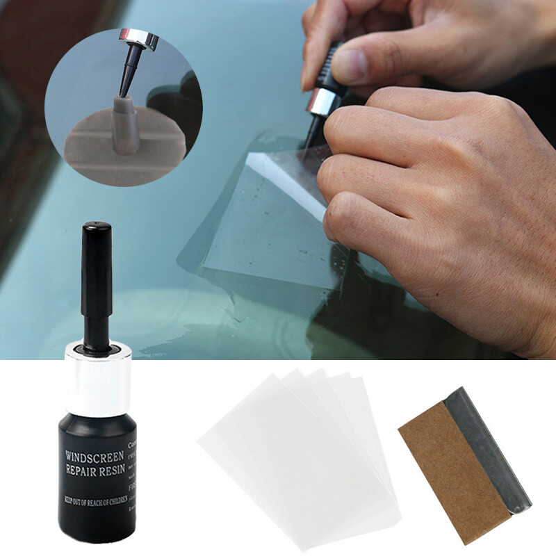 Glass Repair Kit Resin Repair Agent Fluid Easy to Use Car Window DIY Nano Repair