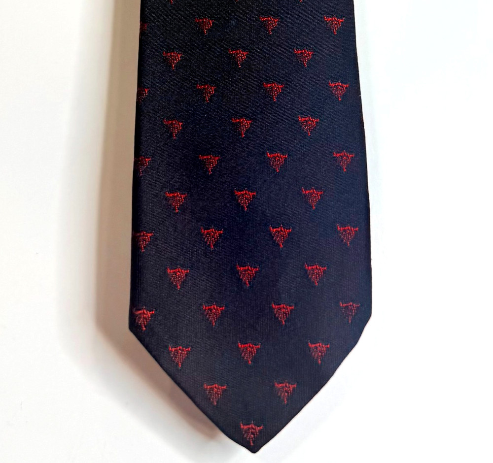 A. Sulka & Co for Dreyfuss & Sons Dallas Tie Vintage 60s Silk Black Crest