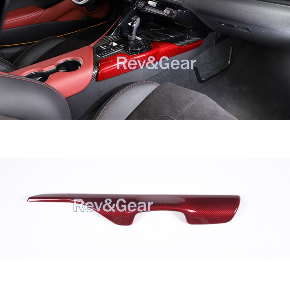 Red Carbon Fiber for Toyota Supra 19-2025 Gear Shift Right Side Panel Trim Cover