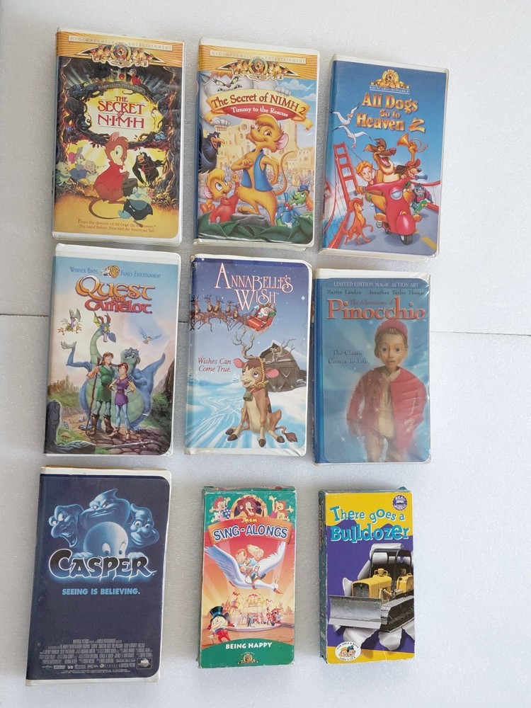 Kids VHS Collection Lot Of 9 Tapes