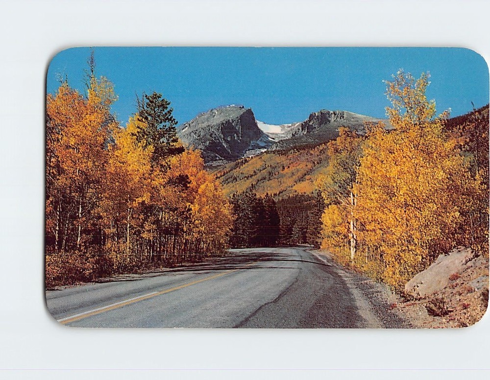Postcard Mt. Hallett from Bear Lake in Autumn Rocky Mountain National Park CO