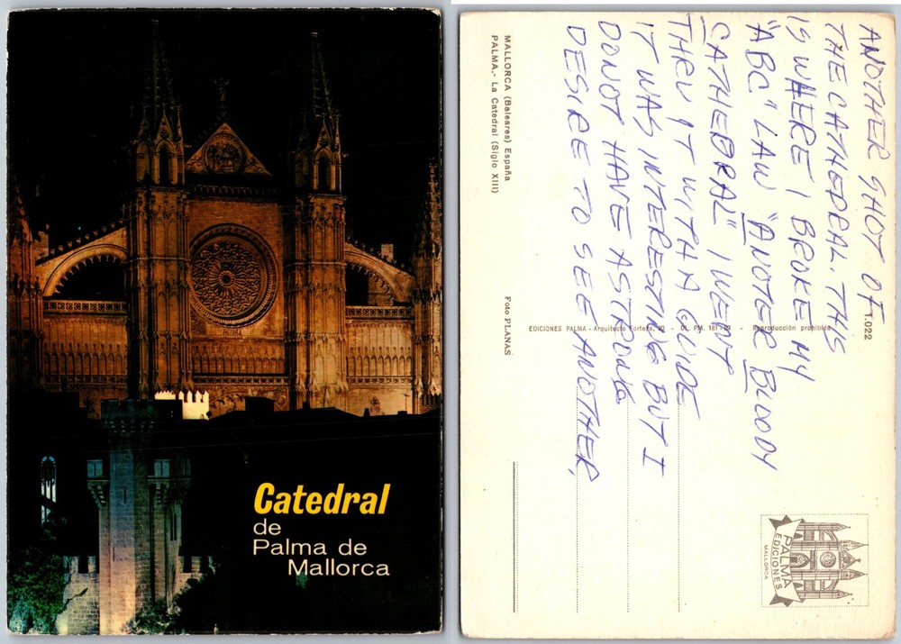 Continental Catedral Palma De Mallorca Postcard