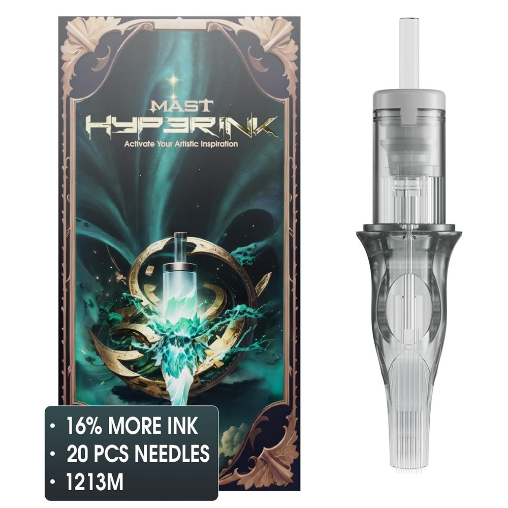 Mast Hyperink Pro Round Magnum 1213M Tattoo Cartridges with Extra Ink Capacity