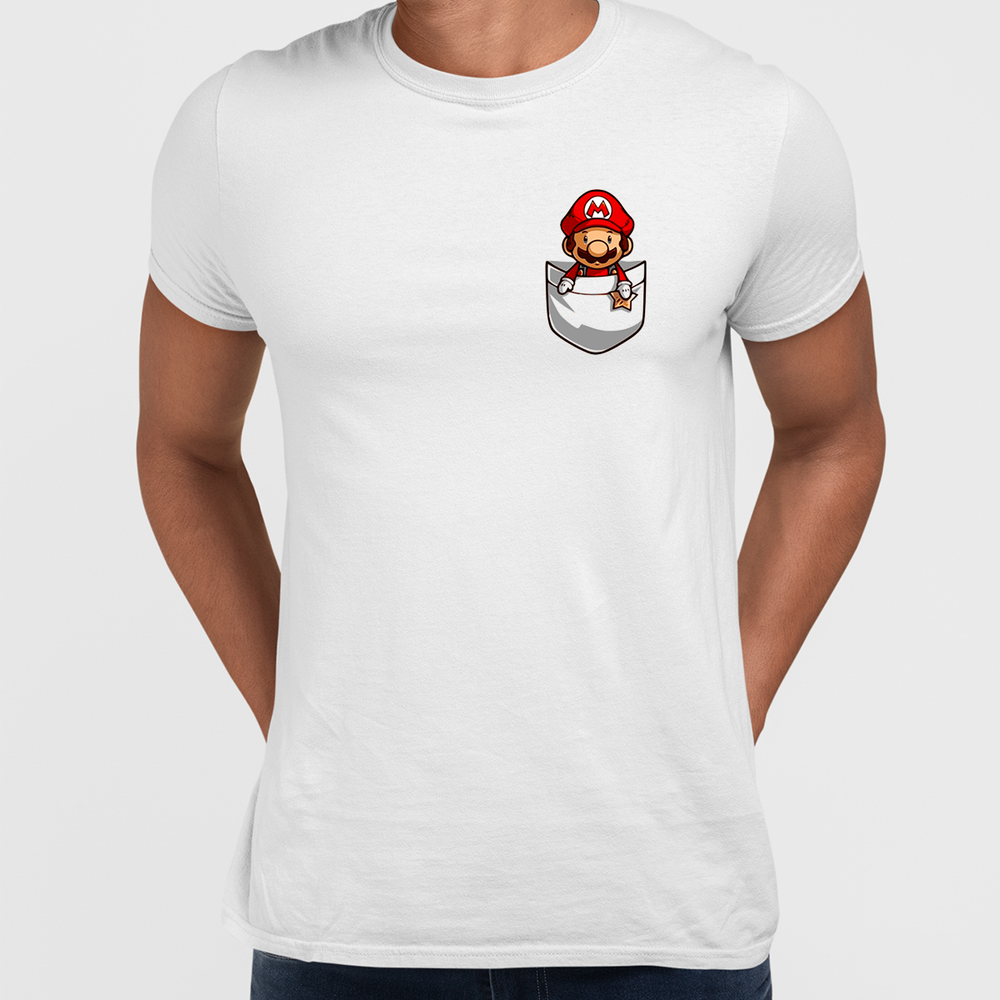 Mario in the pocket Cute Old Fashion Retro Unisex T-Shirt