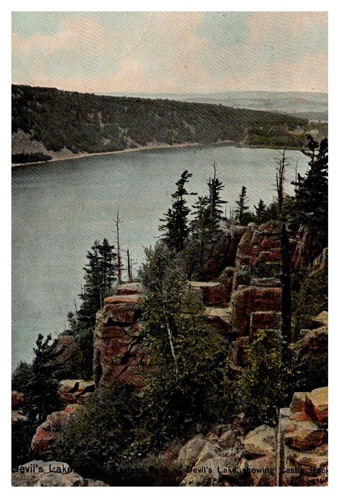 1912 High View of Devils Lake State Park Wisconsin  Vintage Postcard