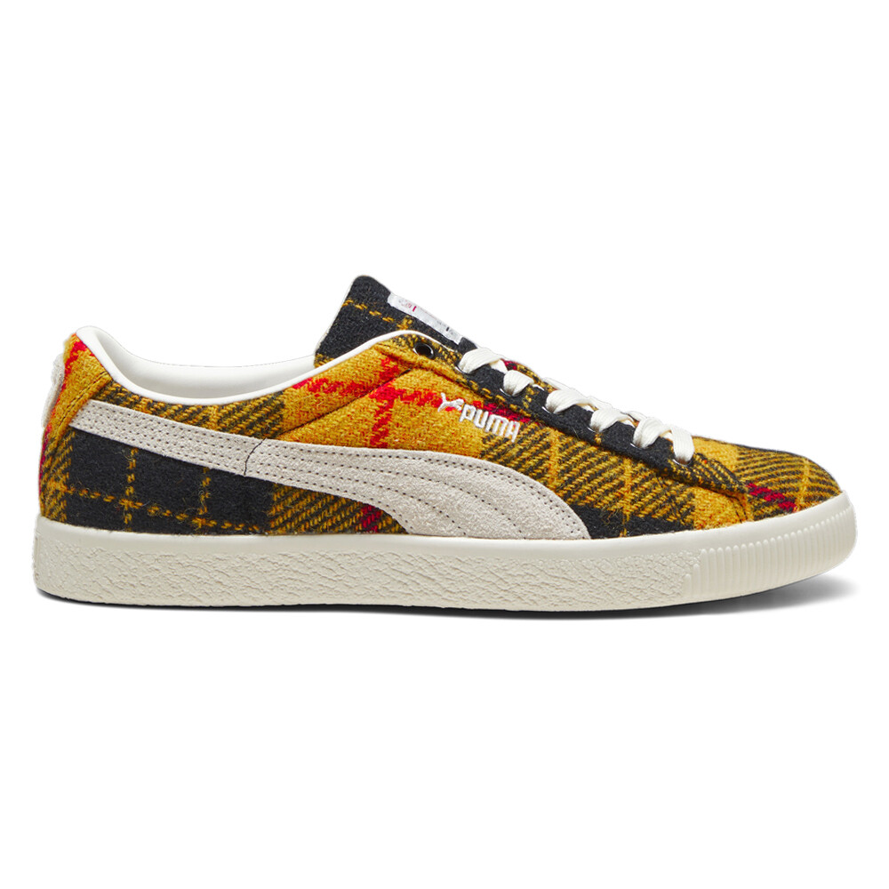 Puma Suede Vtg Harris Tweed Lace Up  Mens Black, Yellow Sneakers Casual Shoes 39
