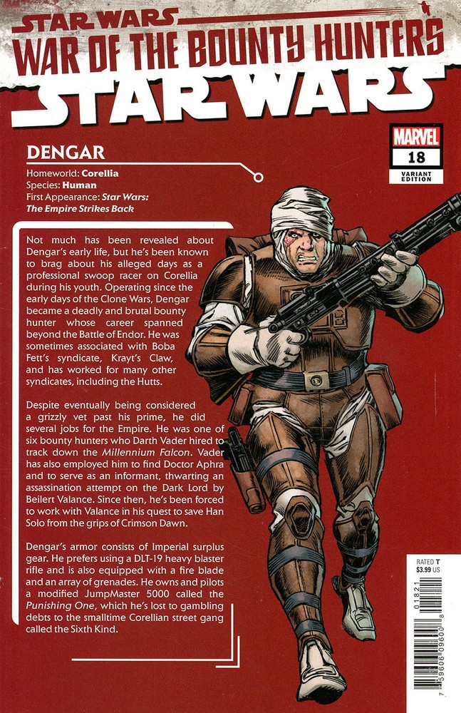 Star Wars (3rd Series) #18A VF/NM; Marvel | Dengar - we combine shipping