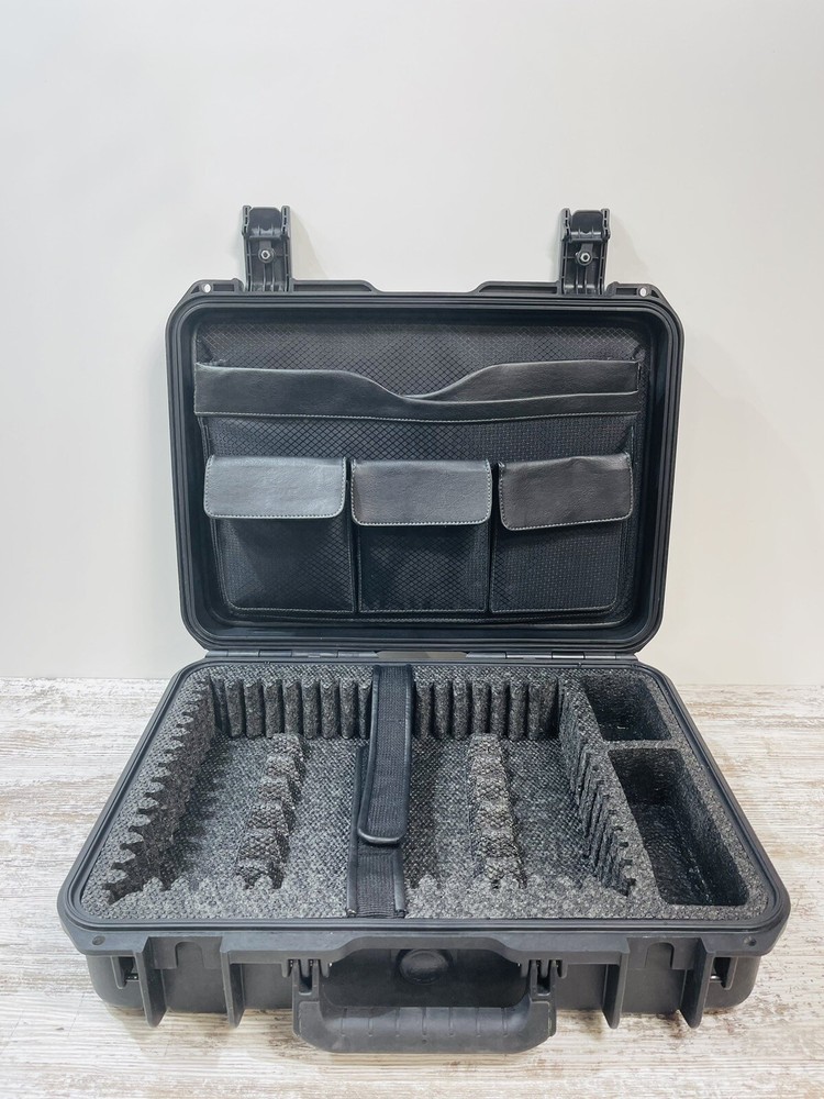 Custom SKB DJ Mixer Briefcase with Keys, Shoulder Strap, Durable Design
