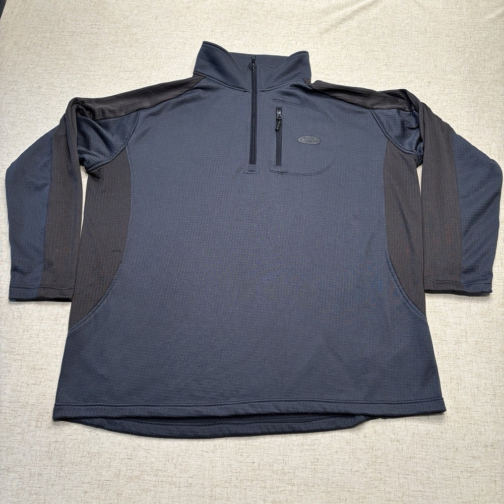 Drake Clothing Company Sweater Men's 2XL Blue Fleece Pullover 1/4 Zip- Fast Ship