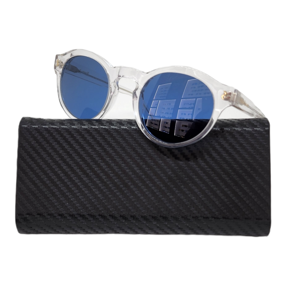 NEW PORTA ROMANA  SUNGLASSES MOD. 104   CLEAR  BLUE LENSES   AUTHORIZED DEALER2