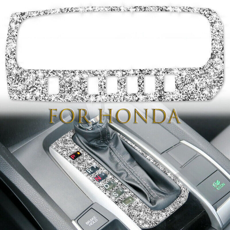 Bling Diamond Car Gear Shift Box Panel Cover Trim For Honda Civic 10th 2016-2020