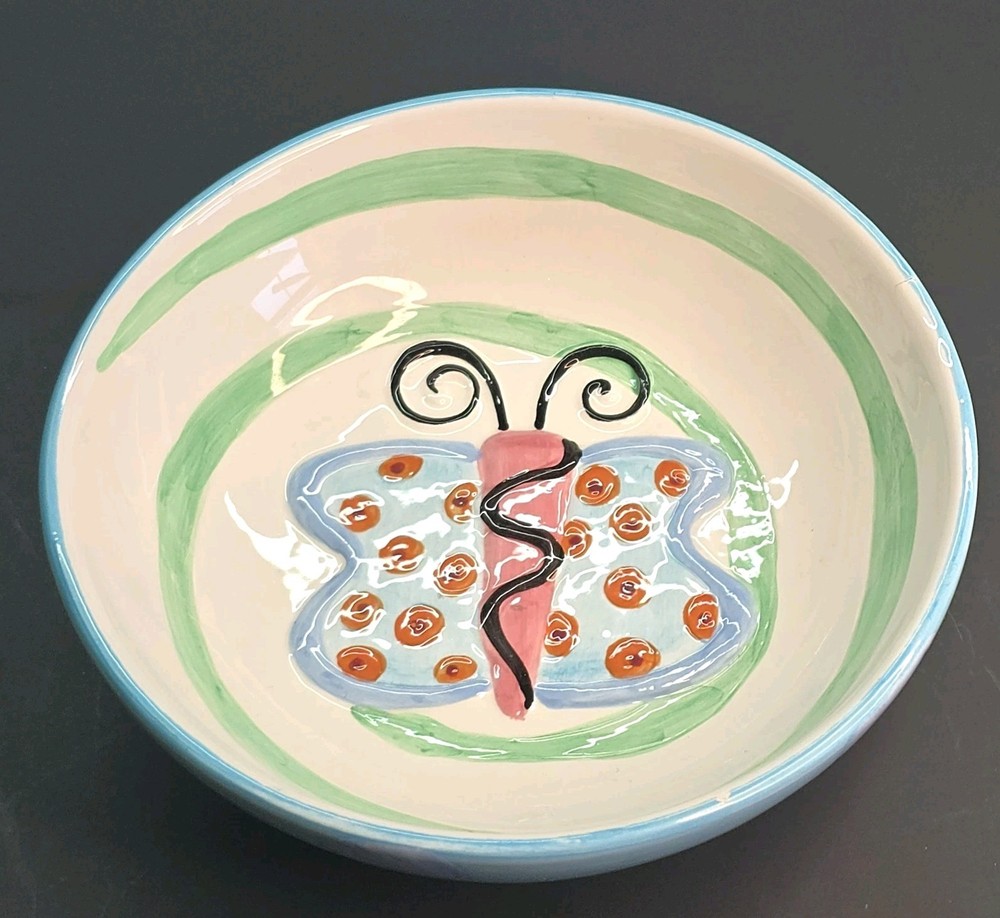 Shannon McGraw for Ganz 3 Legged Dish Bowl Raised Butterfly