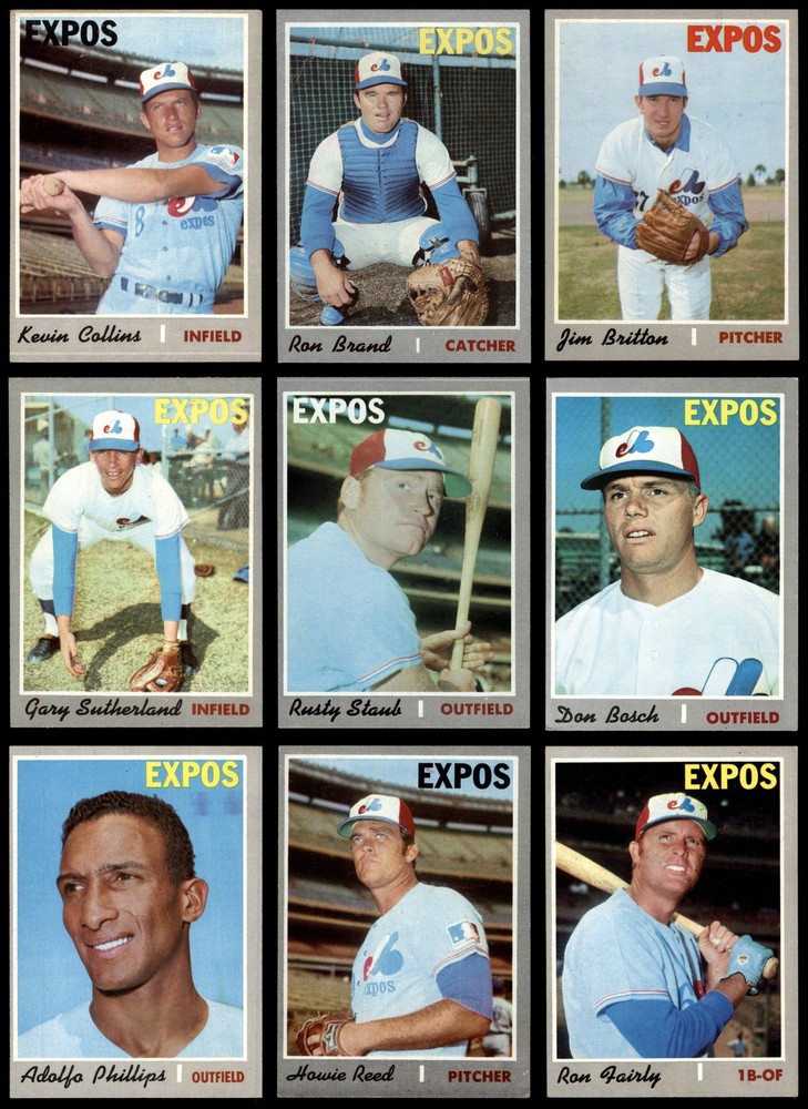 1970 Topps Montreal Expos Team Set 4.5 - VG/EX+ 7193064
