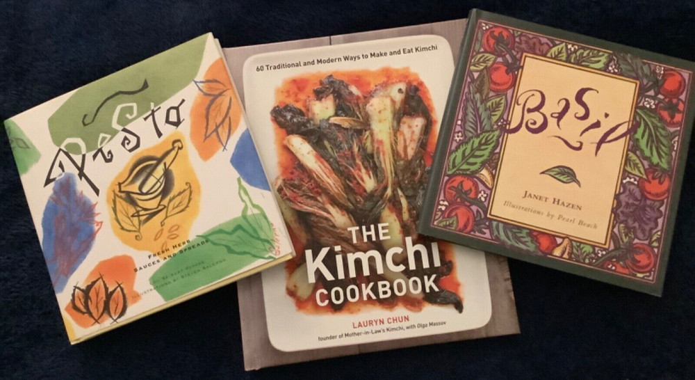 Pesto & Basil & Kimchi Cookbook - Lot of 3 Very Good by Hazen & Pappas & Chun