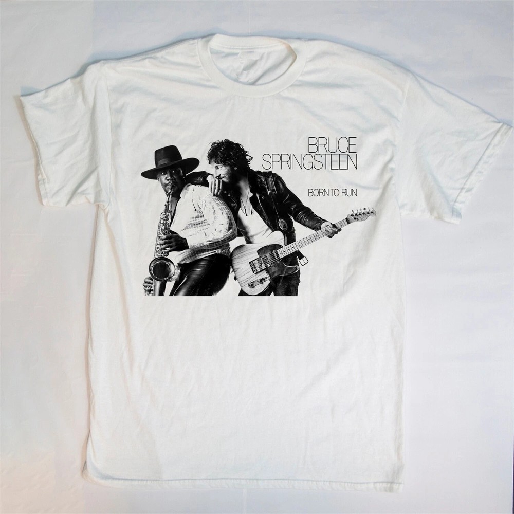 Bruce Springsteen Born to Run White Unisex T-shirt Size S-4XL