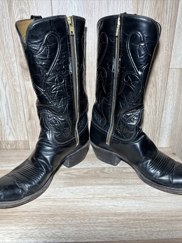 Lucchese Classics Men's Leather Zip Boots Size 10 B Style 89771 L5002