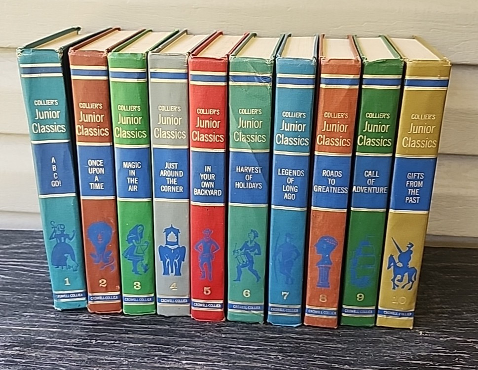 Colliers Junior Classics 1962-63 Vol 1-10 Complete HC Set Good Cond