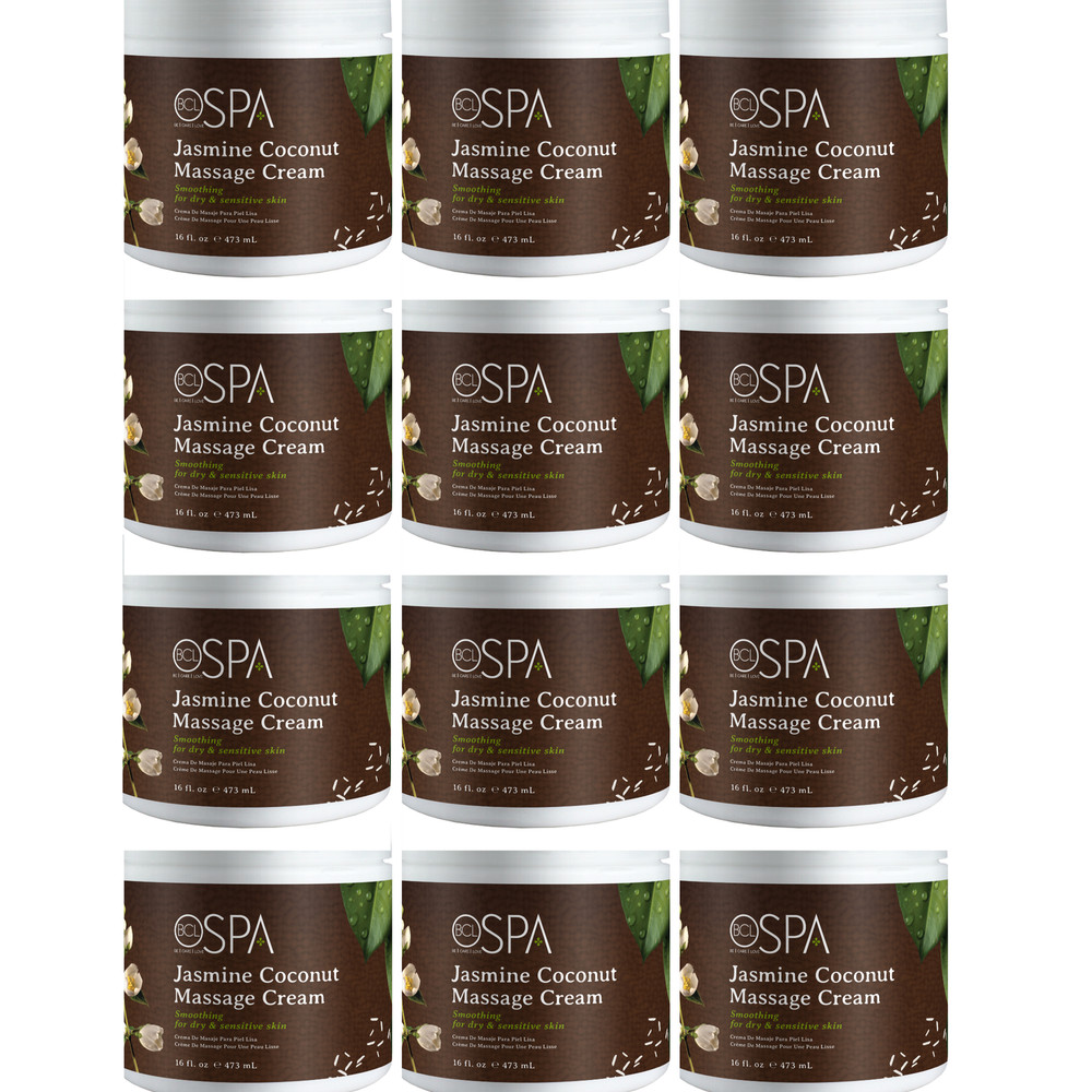 BCL SPA Jasmine Coconut Massage Cream, 16 oz. Case Pack Of 12