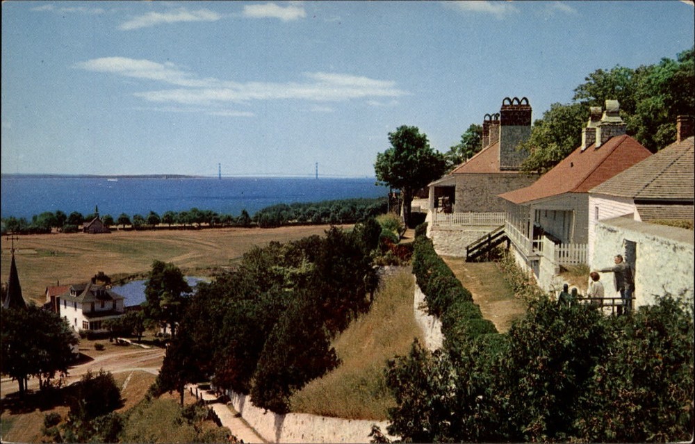 Fort Mackinac Island Michigan ~ 1950s-60s vintage postcard
