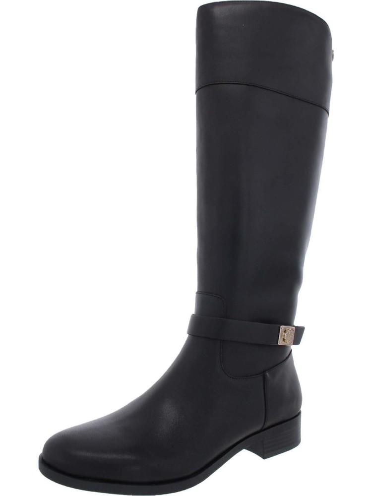 CHARTER CLUB Womens Black Johannes Round Toe Zip-Up Riding Boot 8 M