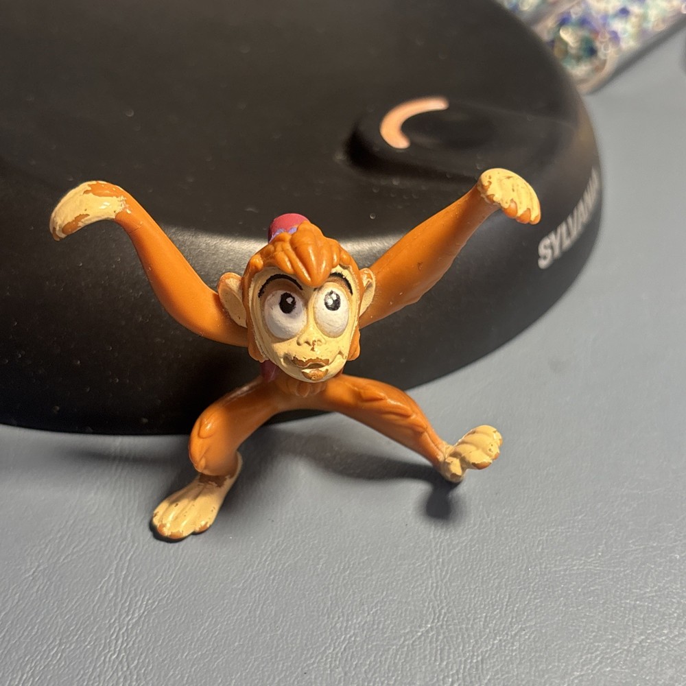 Vintage Disney Abu Toy Monkey Figure 1992 Plastic PVC Aladdin Movie