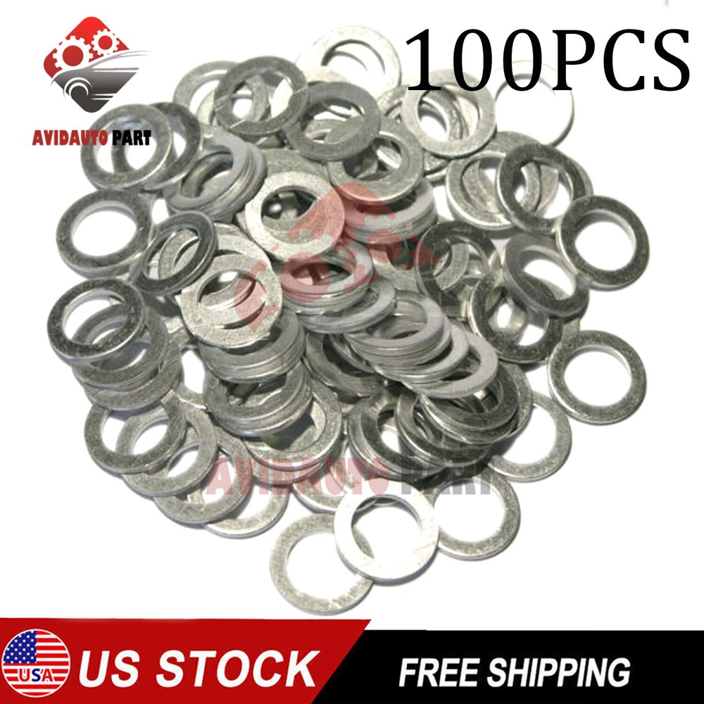 100PCS FOR HONDA/ ACURA 14MM OIL DRAIN PLUG CRUSH WASHER GASKETS 94109-14000