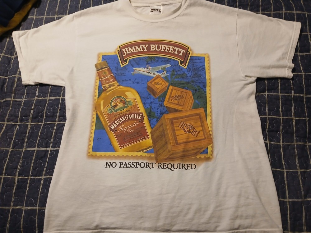 Vintage Original JIMMY BUFFETT T-Shirt Sz L 1999 BEACH HOUSE ON THE MOON Tour