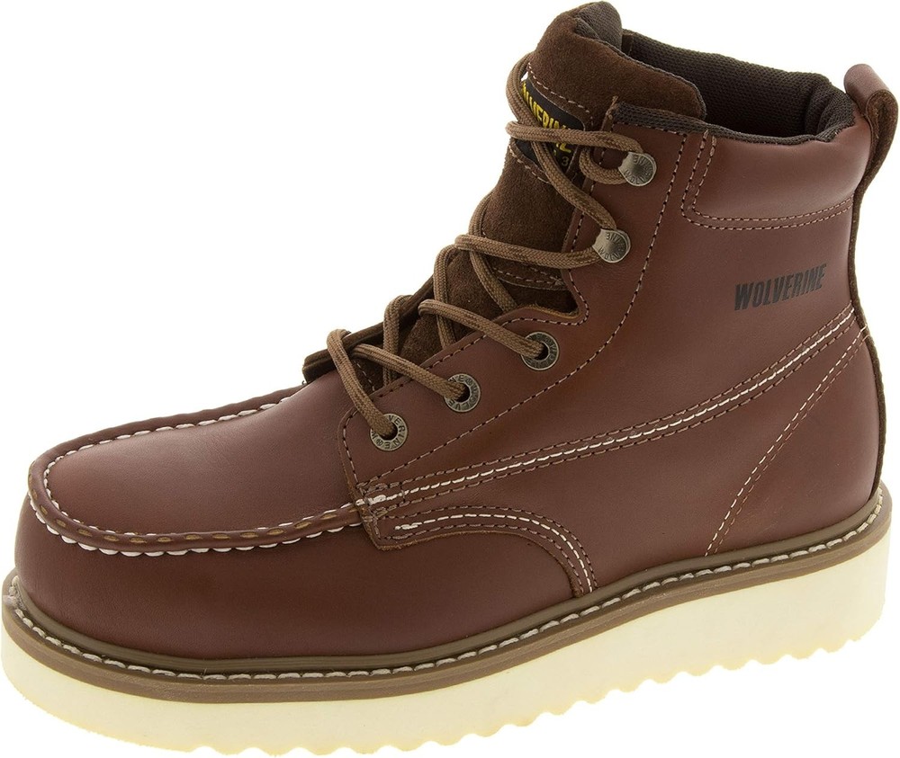 Wolverine Mens Moc Toe Steel Toe Work Boot Durable Safety Footwear  