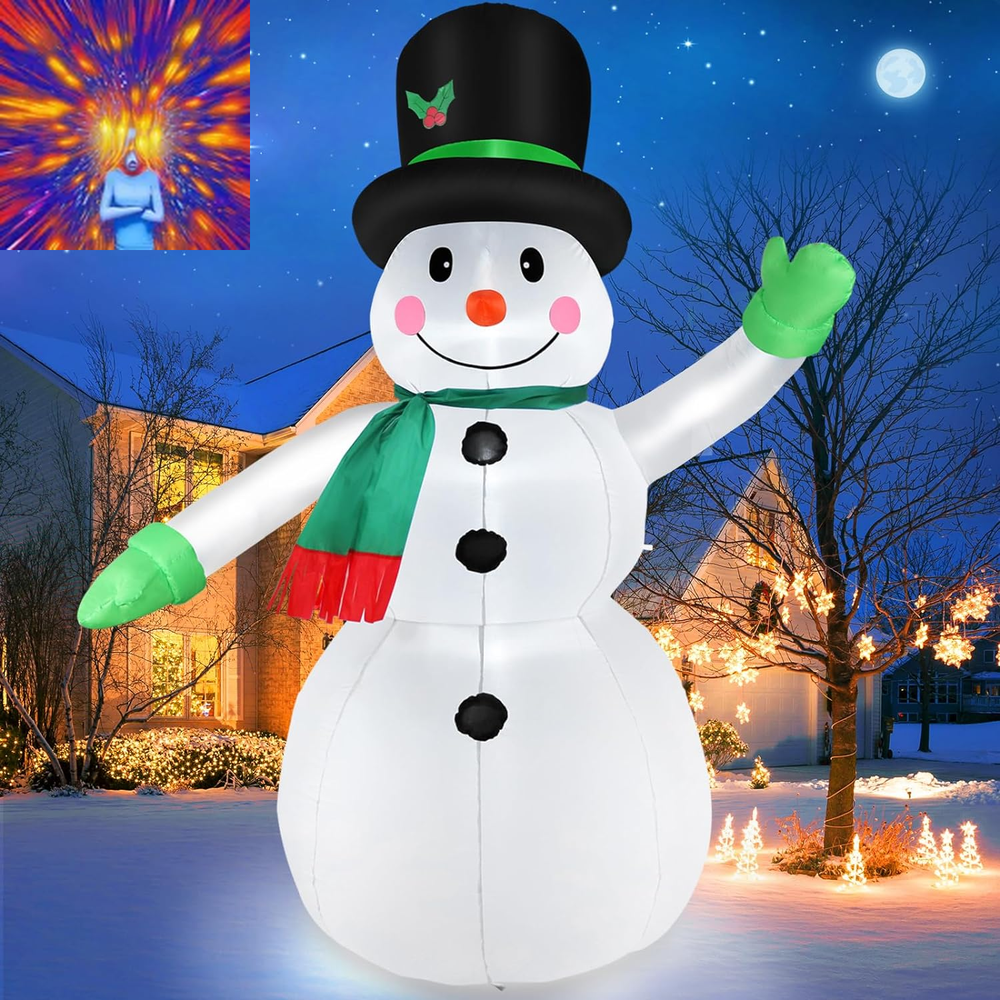 7 FT Christmas Inflatables Snowman Outdoor Yard Decorations, Christmas Blow up S
