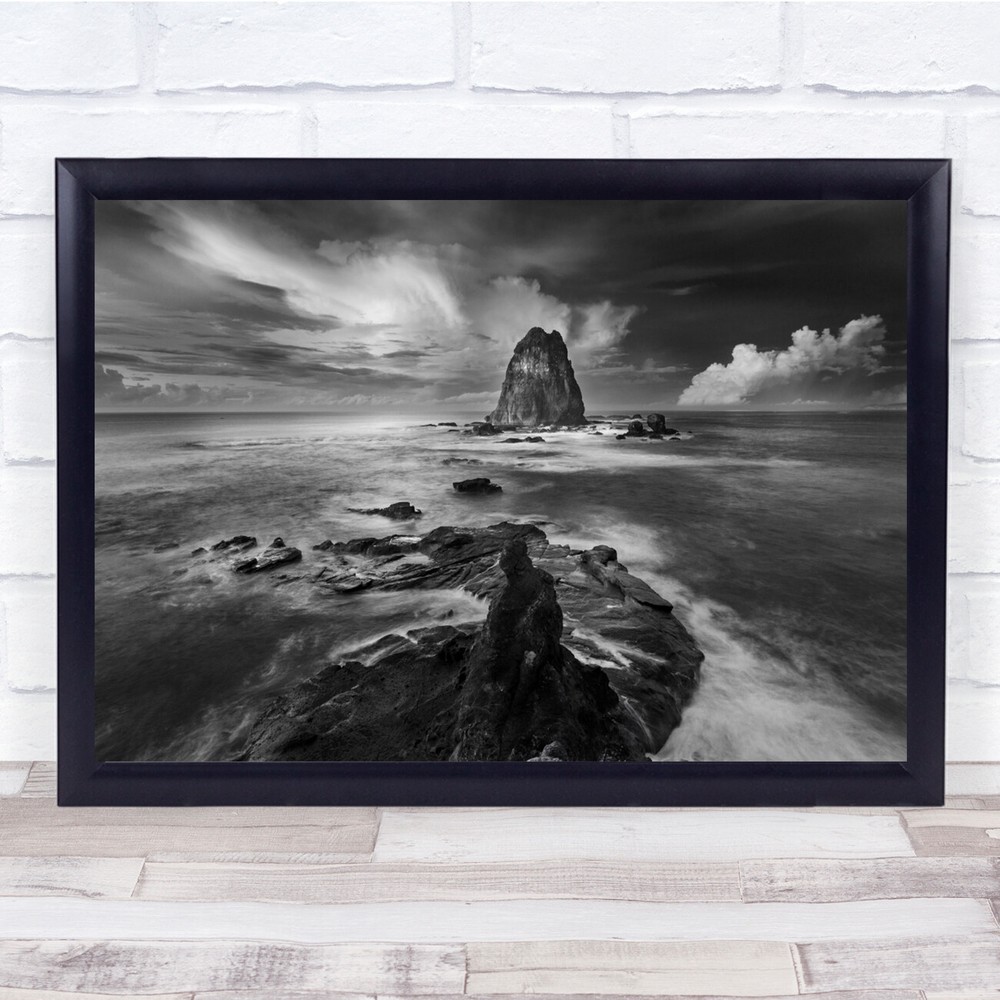 The Tower Rocks Landscape Sea Cloudy sky Wall Art Print