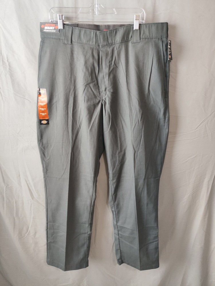 Dickies Pants Mens 38x34 Regular Fit Flex Active Waist Twill Work Cell Pocket