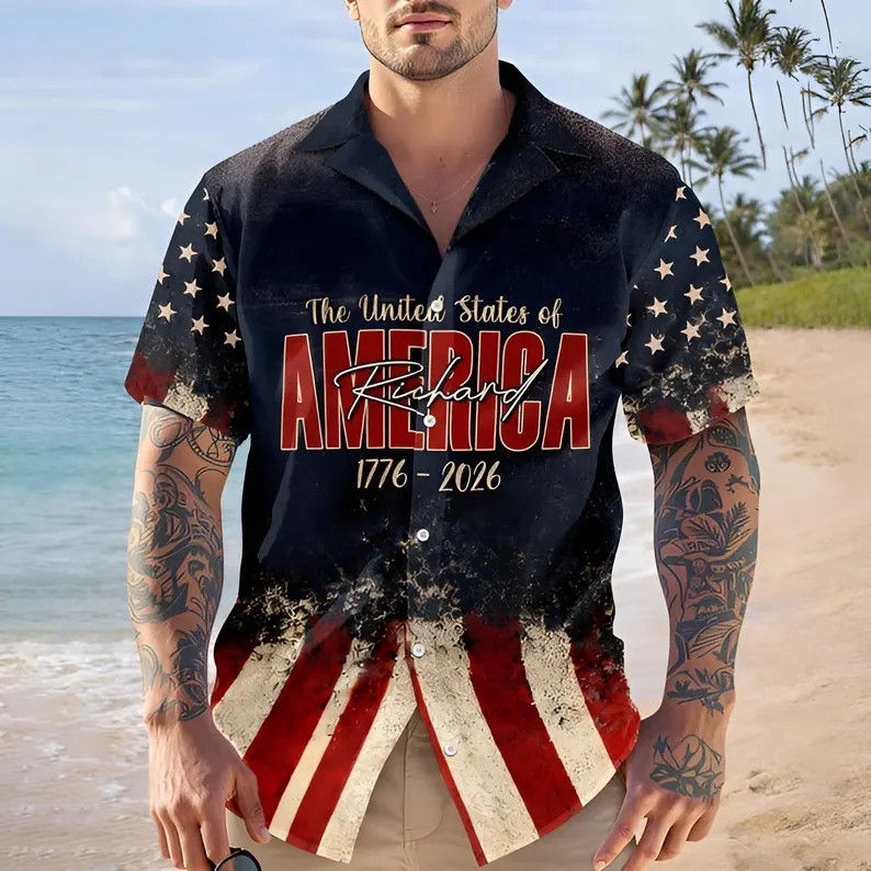 250th Anniversary America Hawaii Shirt Patriotic USA Flag Aloha