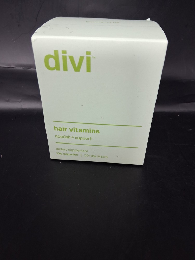 Divi Hair Vitamins Dietary Supplement 30-Day Supply, 120 Capsules Exp 07/2026