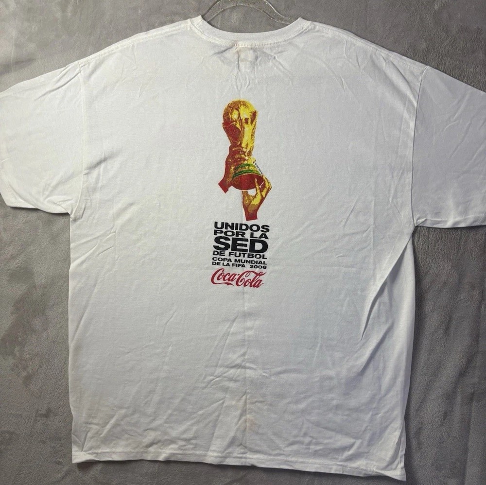 Vintage Coca-Cola FIFA World Cup 2006 Tee Shirt Men’s XL Hanes Soccer Futbol Tee