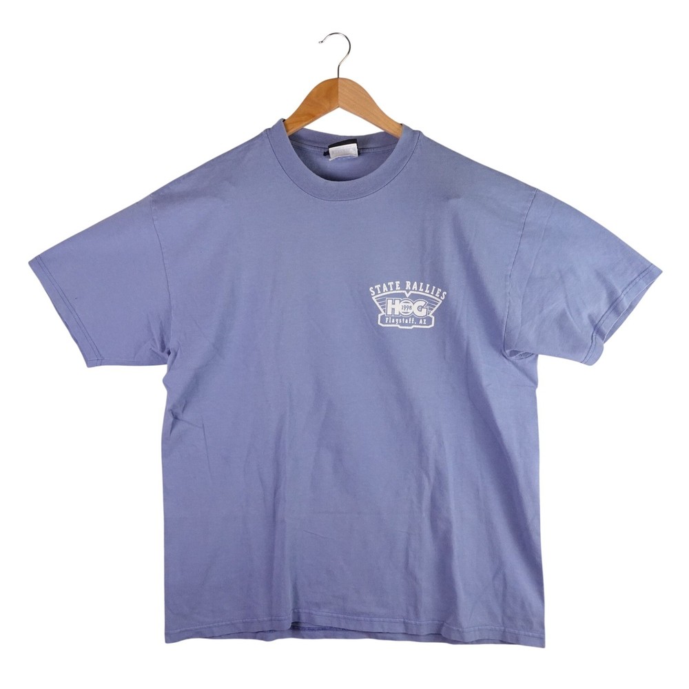 Vintage 1998 Harley Davidson Arizona State Rally T-Shirt HOG Flagstaff Purple XL