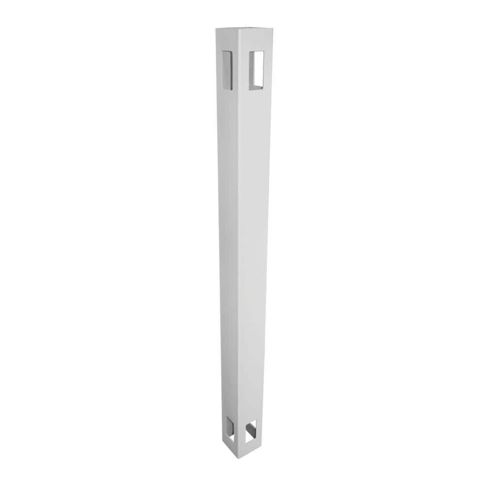 5 In. X 5 In. X 8 Ft. White Vinyl Fence 3-Way Post