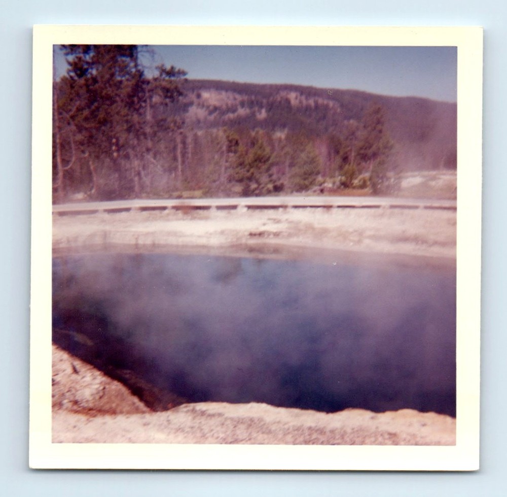 Old Vintage Square Color Photo GEM POOL YELLOWSTONE LANDSCAPE SNAPSHOT PIC