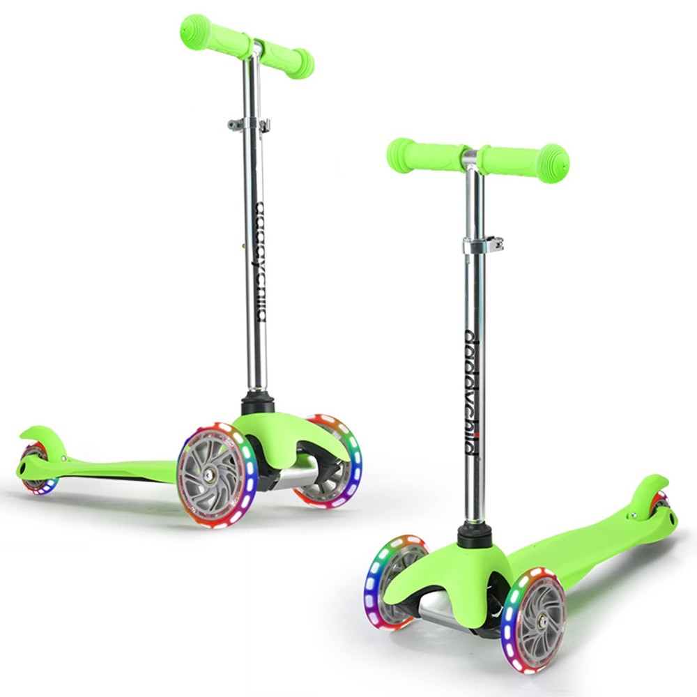 3-Wheel Kick Scooter for Kids Ages 3-8 Lean-to-Steer Toddler Scooter with Ext...